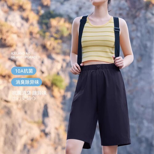纯颜928夏季新款时尚百搭女士五分短裤运动户外显瘦轻薄透气短裤 - 图0