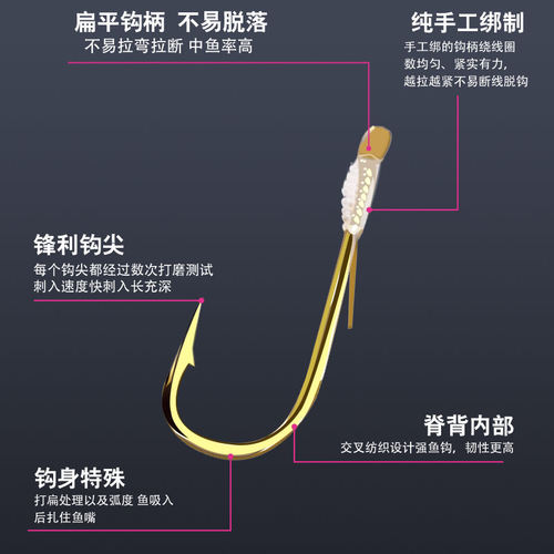 防缠绕串钩串钩钓组远投串钩线组伊势尼金袖鲫鱼串钩渔具 - 图0