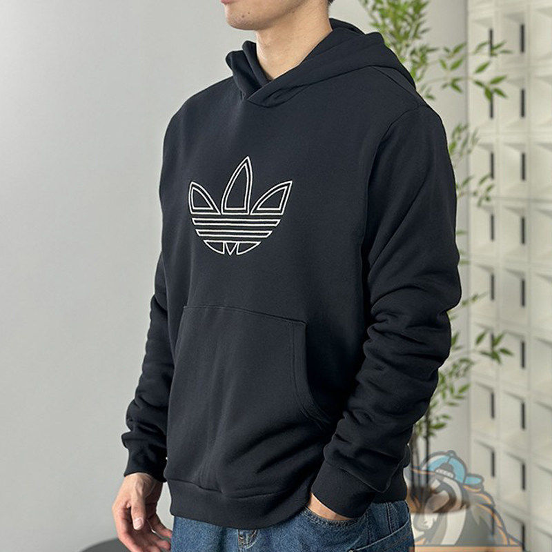 阿迪达斯三叶草卫衣男冬季新款篮球运动服连帽衫纯棉宽松黑色外套,淘宝优惠券,粉丝福利购,淘宝优惠卷