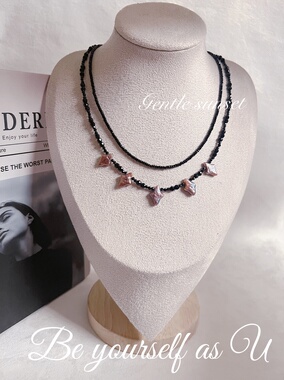 原创设计暗黑小众双层项链