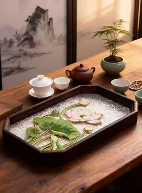 景泰蓝免掐丝珐琅茶盘DIY礼盒