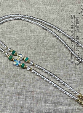 白晶项链金色泰国佛牌毛衣挂链可订做款式不掉色配件