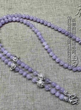 天然薰衣草紫水晶唐卡项链三尊泰国佛牌毛衣挂链可定制其他款式