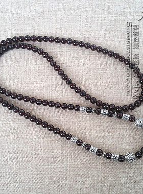 天然石榴石水晶佛牌链可定制款