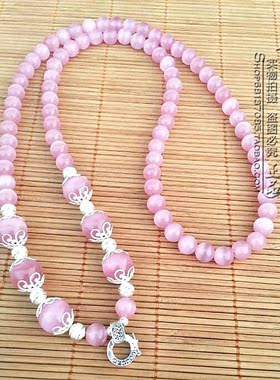粉色泰国佛牌其他款式毛衣项链