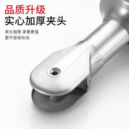 公共卫生间隔断五金配件厕所隔板支撑脚腿隔断不锈钢支架脚夹板脚 - 图2