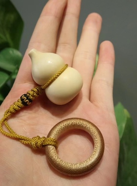 【福禄/葫芦】根付原创手作/鹿角雕刻/福禄/吊坠/手把件/情侣礼物