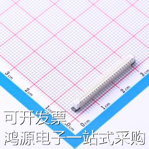 0.5K-A-50PB FFC/FPC连接器 0.5mm P数:50 抽屉式 单侧触点/垂直 - 图0