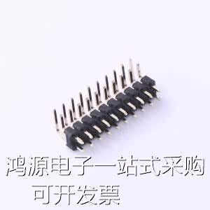 CS-1107-2X10(L10.8/15.8) 排针 2.54mm 2x10P 弯插 方针 平3弯3 - 图1