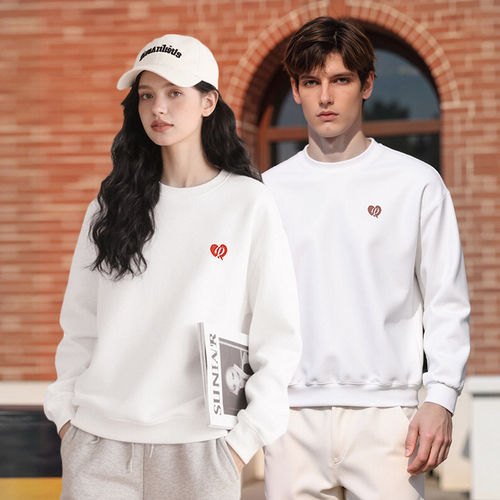 【烈儿超值年货节】Artsdon/阿仕顿简约红色爱心圆领套头长袖卫衣 - 图0