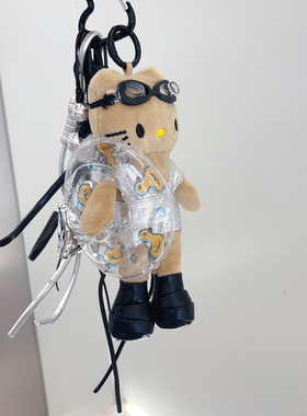 甜酷风可爱长腿海边沙滩度假风KT公仔包挂个性百搭钥匙扣服装饰品