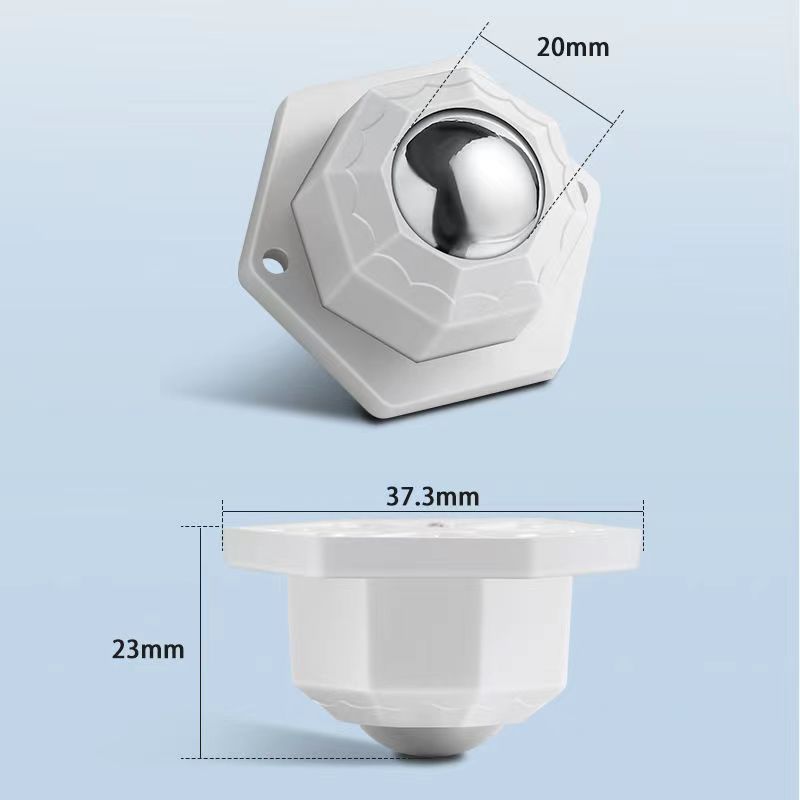 万向轮滑轮底座滚珠式轮子可粘贴脚轮转椅家具移动茶几托盘小滚轮 - 图3