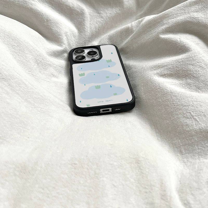 ins简约云朵亚克力黑边亮面磨砂适用苹果16手机壳iPhone15ProMax14Pro1312mini78x保护套11XsMax防摔ins风玻,淘宝优惠券,粉丝福利购,淘宝优惠卷
