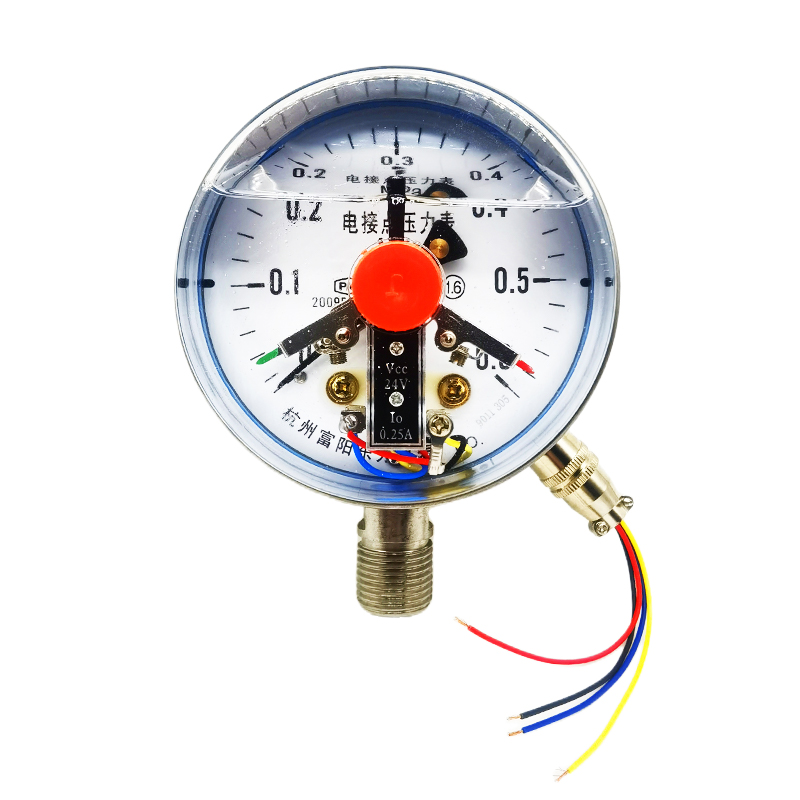 杭州富阳YXC/YNXC-100/150BF不锈钢304高温蒸汽防腐电接点压力表 - 图3
