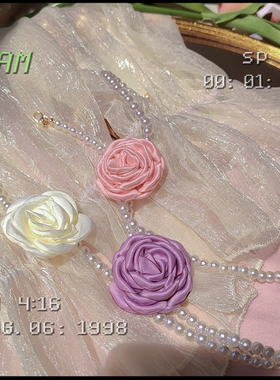 法式复古优雅温柔仙女短款花朵