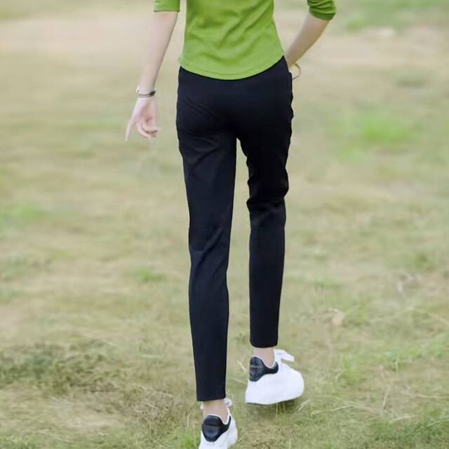 ກາງເກງແມ່ຍິງ 2026 Summer New Elastic Elastic Waist Thin Small Foot Pants Eight-Point Sports Nine-Point Casual Pants