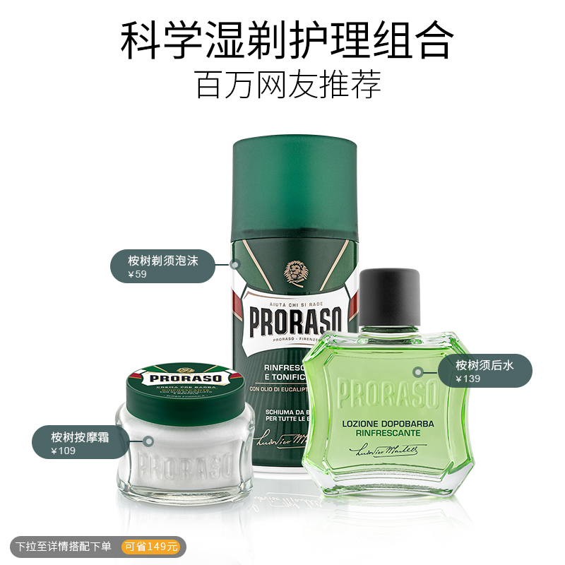 Proraso帕拉索进口男士剃须后护理爽肤水桉树薄荷须后水控油100ML - 图2