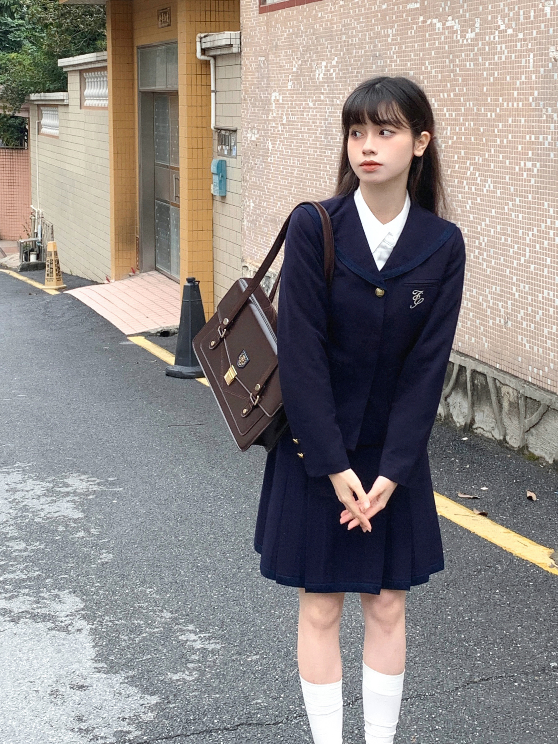 夏日和风铃 奈川英和日系学院风套装女校供西式水手服JK制服上衣 - 图0