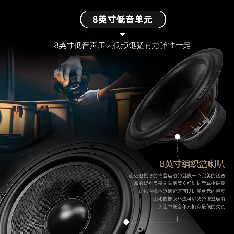 班龙R69发烧家用双8吋hifi落地音箱无源落地音响套装