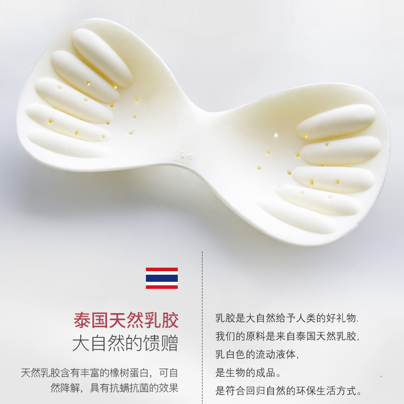 泰国乳胶无钢圈蕾丝背心式海绵文胸 女神比例文胸