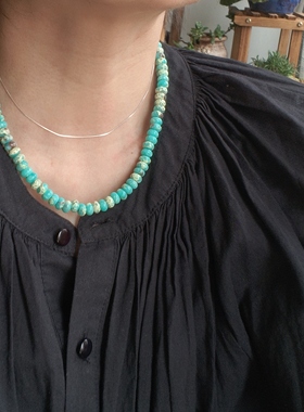 小众品牌 OG Loc 优化绿松石 算盘珠项链