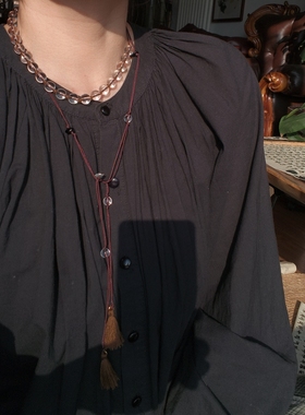 小众品牌  OG Loc  天然白水晶 手编项链 一物一拍