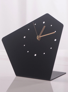 轻奢网红座钟客厅艺术极简钟表金