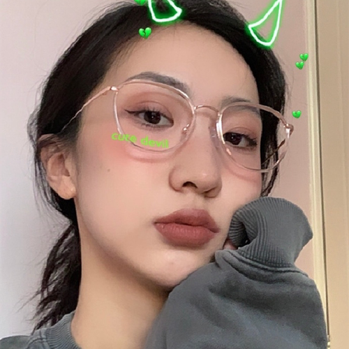 博主推荐透明眼镜女超轻复古圆框镜显脸小防蓝光高度数不显厚良也 - 图2
