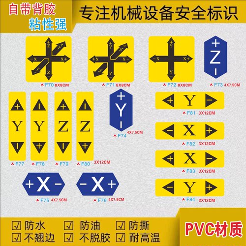 开关标识贴旋转方向指示升降松紧标识机械设备按钮提示贴定制包邮 - 图1