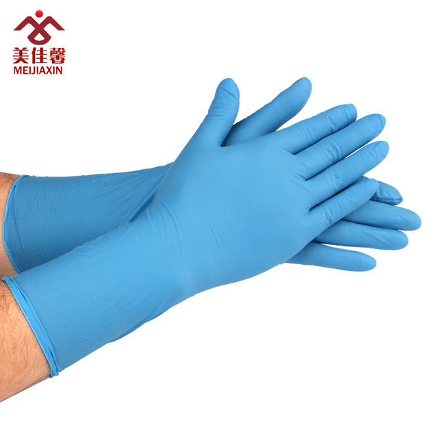 12-inch white nitrile oil-resistant and acid-resistant gloves disposable latex leather oil-resistant and wear-resistant non-slip nitrile gloves labor protection