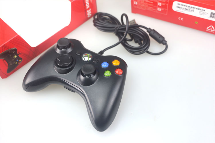 包邮家用游戏机xbox360手柄USB PC电脑游戏有线带震动手柄原装IC-图2