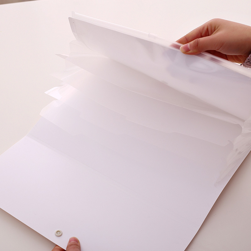 得力风琴包A4多层文件夹韩版试卷夹小清新学