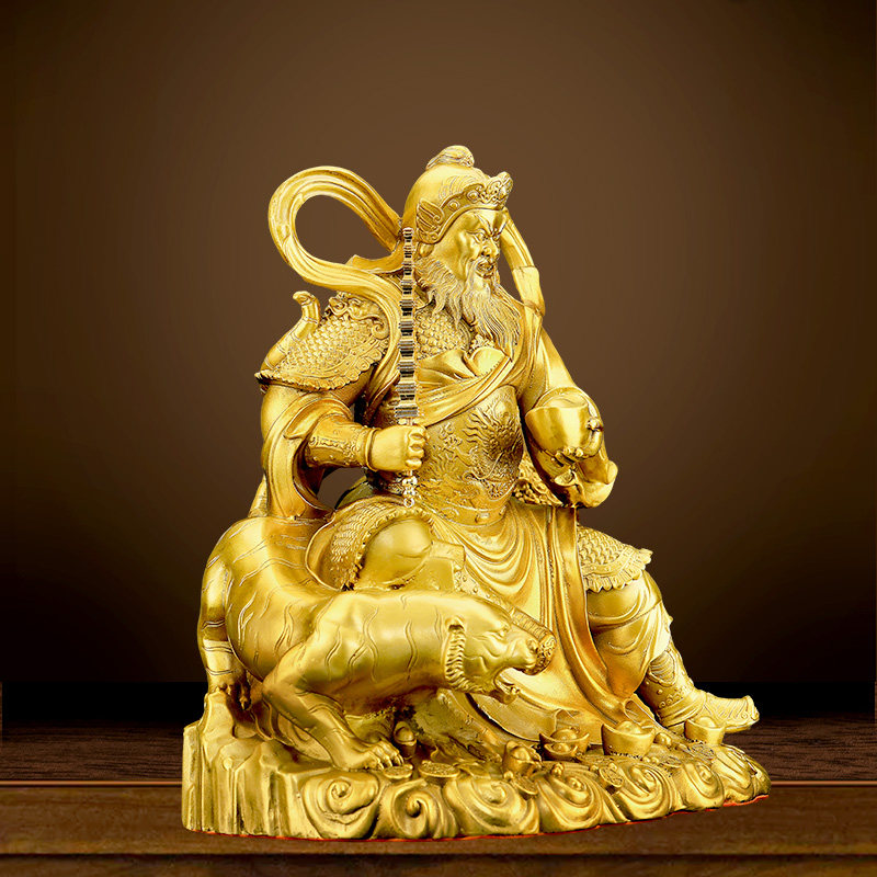 1赵公明摆件财神爷黄铜神像财神骑虎像五路武财神家用供奉佛像,淘宝优惠券,粉丝福利购,淘宝优惠卷