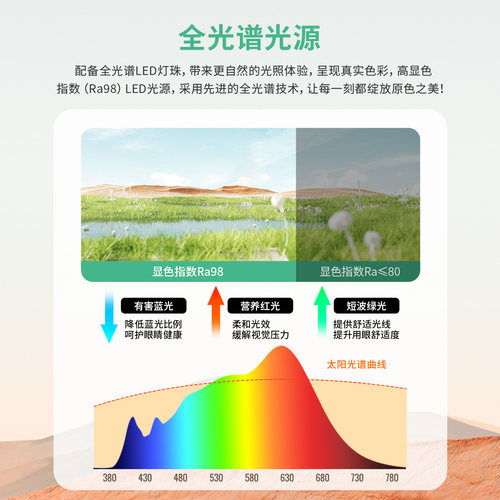 雷士照明风扇吊灯卧室灯客厅灯餐厅灯具现代简约电扇灯摇头风扇灯 - 图3
