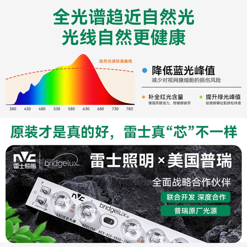 雷士照明全光谱护眼吸顶灯客厅主灯卧室灯现代新款智能全屋灯具 - 图0