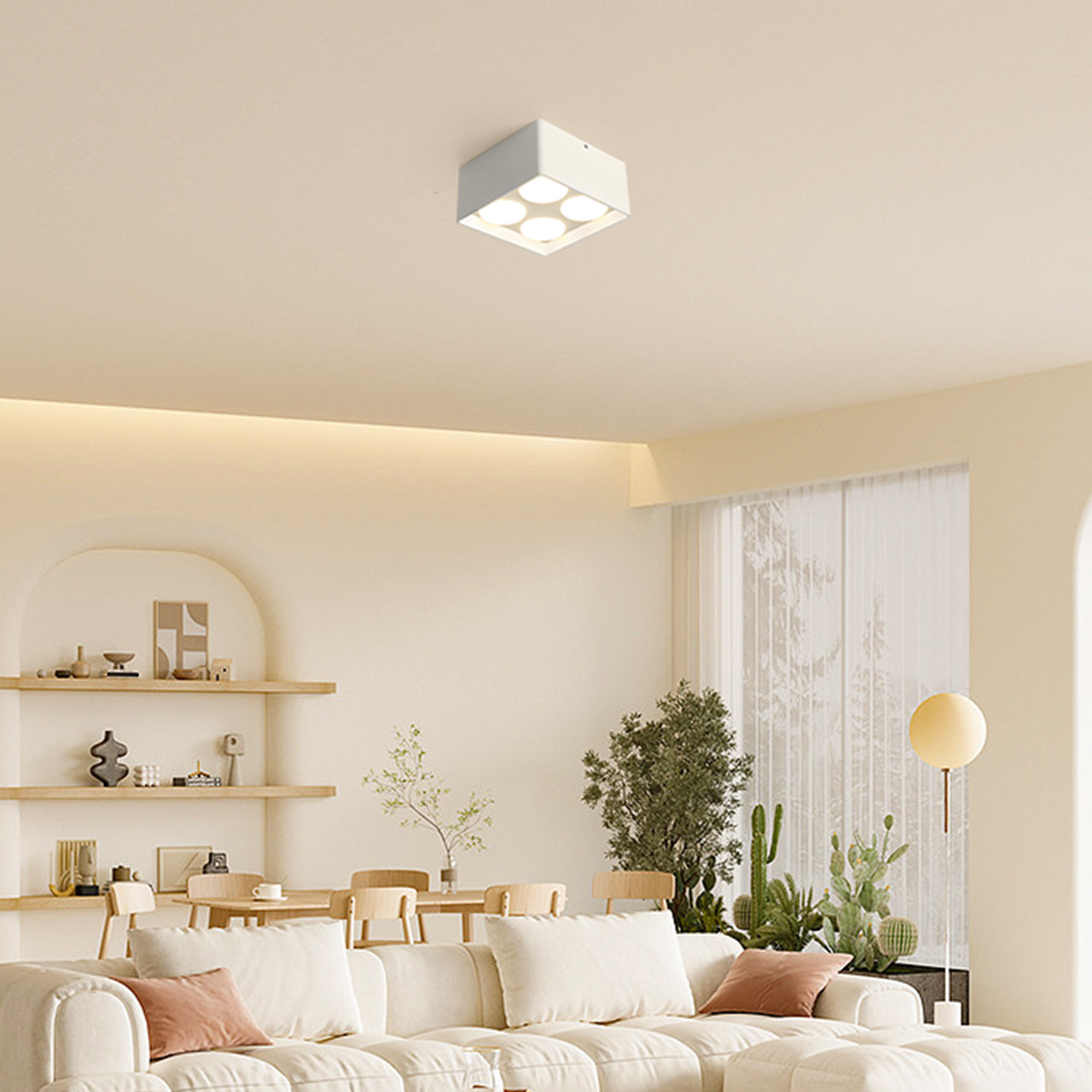 雷士照明客厅无主灯2025新款明装筒灯射灯护眼斗胆灯防眩格栅灯,淘宝优惠券,粉丝福利购,淘宝优惠卷