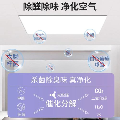 雷士照明集成吊顶 led灯嵌入式厨房平板灯铝扣板卫生间面板厨卫灯 - 图3