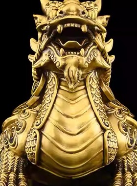 龙头龟玄武神兽大号装饰品纯铜