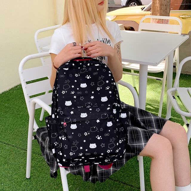 Ins high-looking girl heart school bag girl junior high school student high school student KT cat new versatile backpack backpack