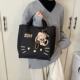 Ins canvas bag women's 2025 new shoulder bag trendy fashion large capacity handbag college student tote bag simple