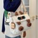 Cute cartoon cat schoolbag female junior high school student niche design small backpack female college student high school student crossbody bag