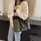 Large capacity shoulder bag women's bag trendy casual handbag college student commuting tote bag laptop bag
