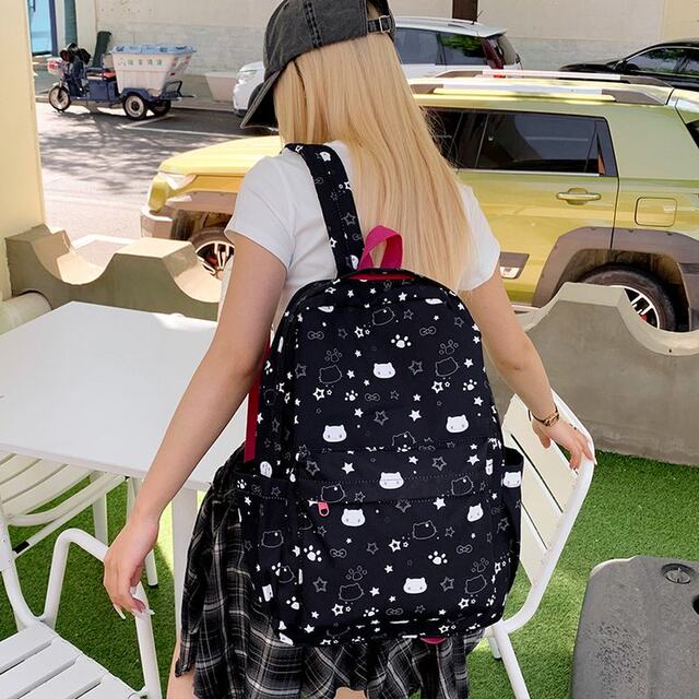 Ins high-looking girl heart school bag girl junior high school student high school student KT cat new versatile backpack backpack