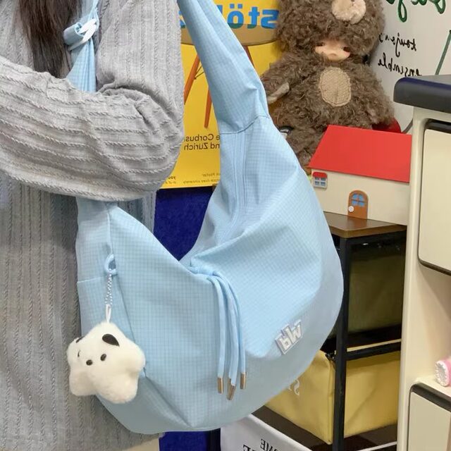 Korean style lazy style large capacity lightweight cross body dumpling bag