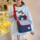 Retro denim cosmetic bag large capacity travel carrying bag