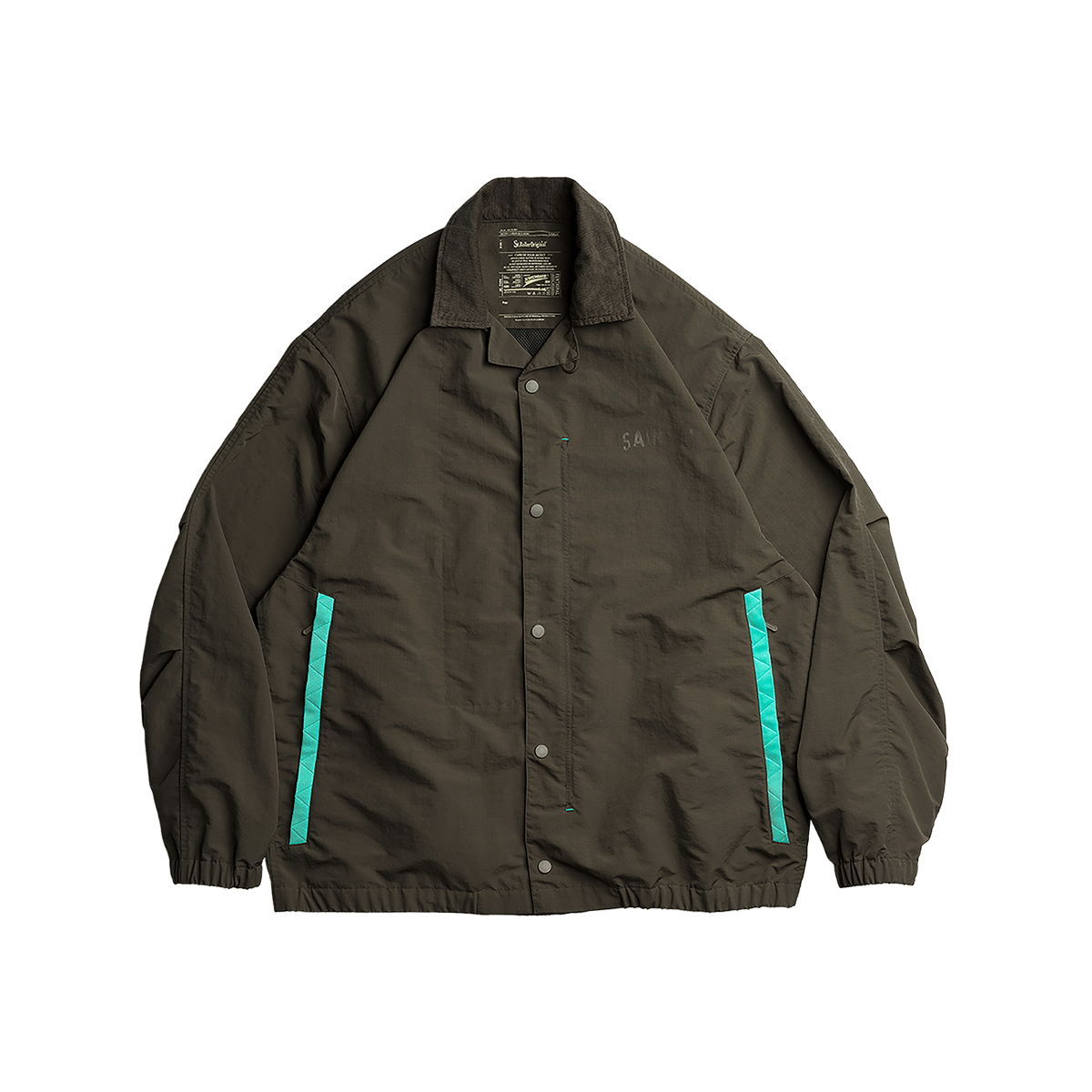 STRL 灯芯绒领3M防水防风宽松clean fit教练薄夹克外套 - 图1