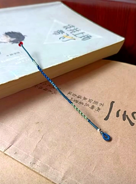 原创蜡线手工编织银珠平安手链