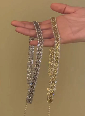 轻奢小众闪钻多层choker锁骨链