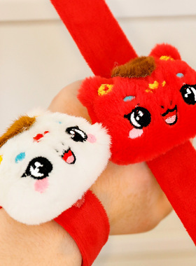 新年小马啪啪圈儿童元旦礼品公仔