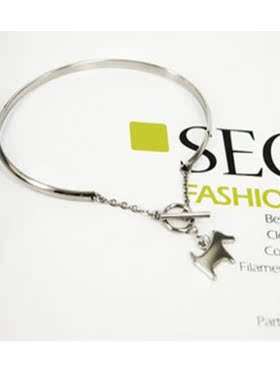 纯钛金手镯本命年女士diy刻字